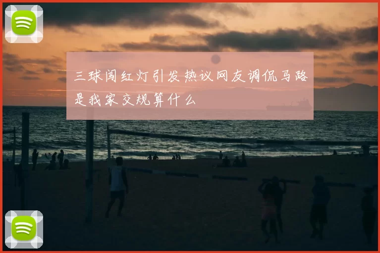 三球闯红灯引发热议网友调侃马路是我家交规算什么