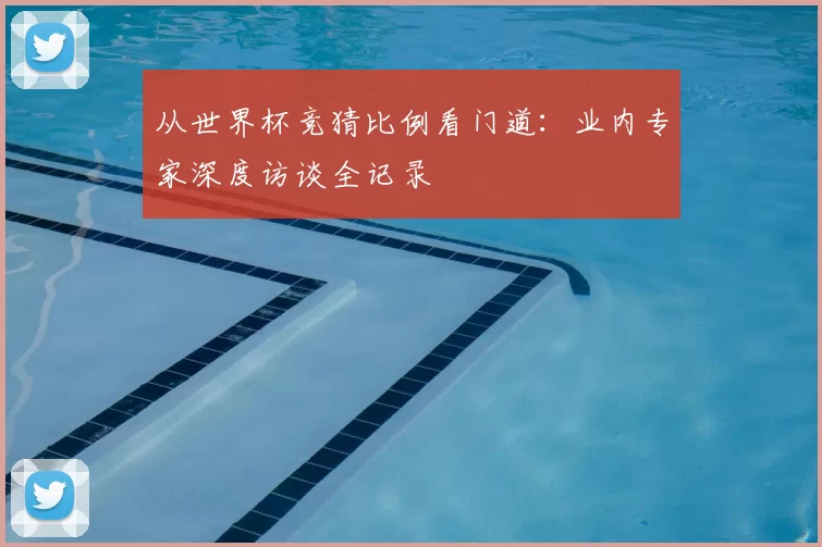 从世界杯竞猜比例看门道：业内专家深度访谈全记录